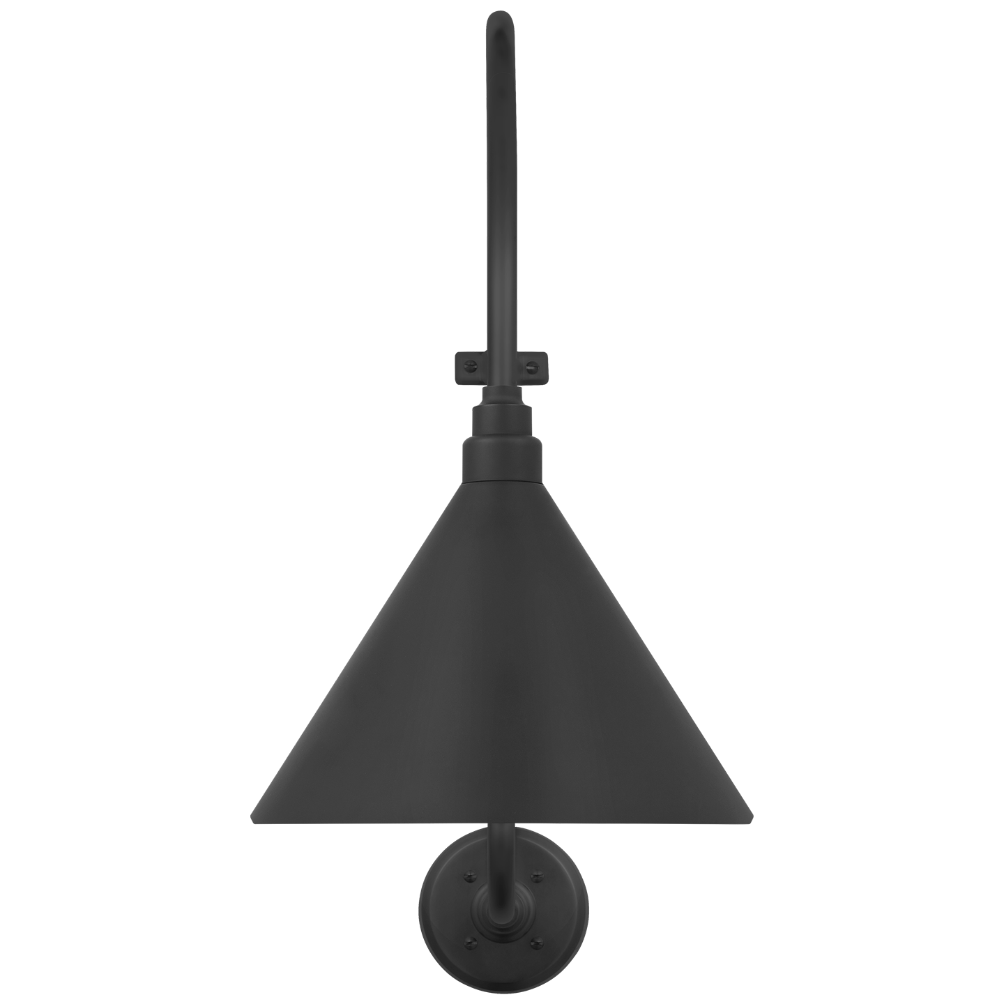 Academy 15" Larrabee Barn Light | Matte Black | 12.5 | 12.5" Matte Black Conical Savannah Shade