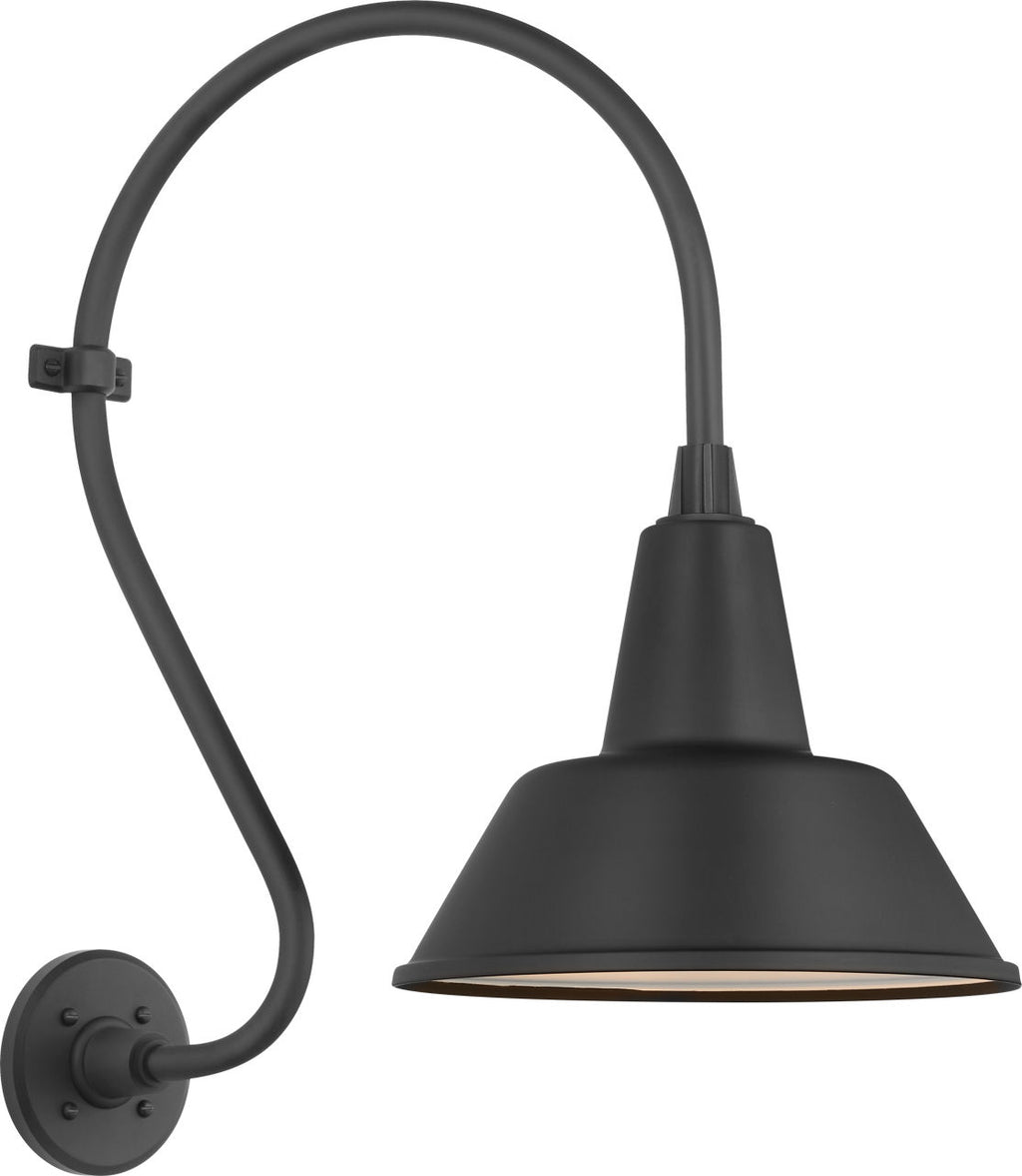 Academy 15" Larrabee Barn Light | Matte Black | 12.5 | 12.5" Matte Black Bowers Shade