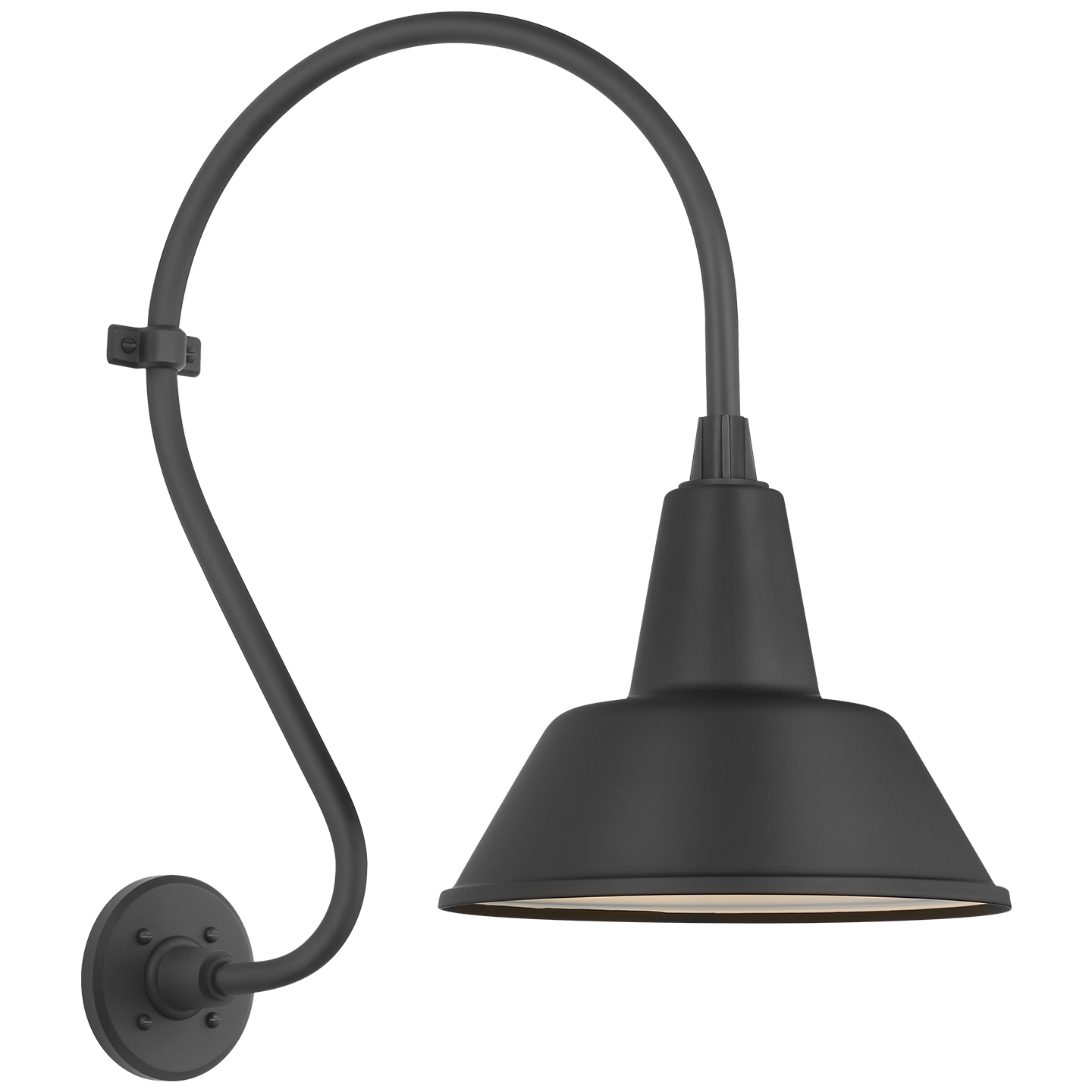 Academy 15" Larrabee Barn Light | Matte Black | 12.5 | 12.5" Matte Black Bowers Shade