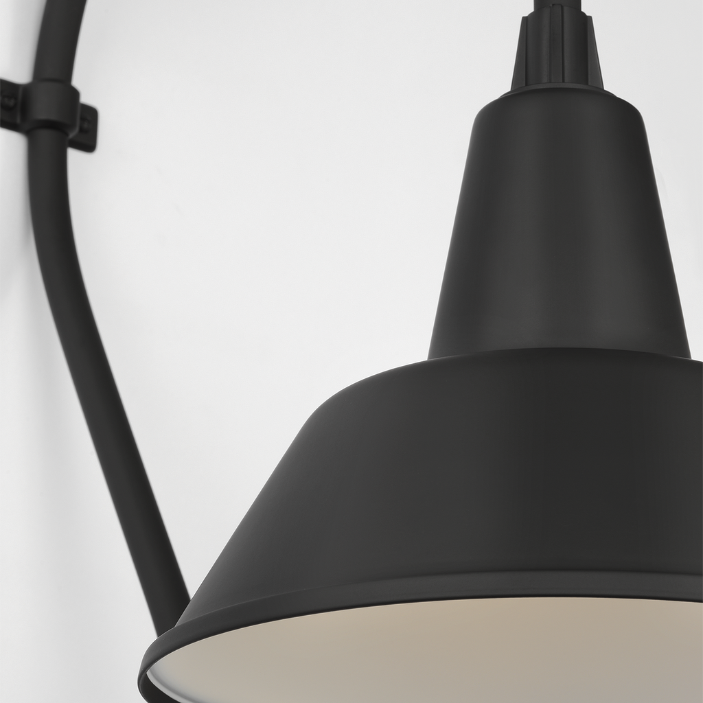 Academy 15" Larrabee Barn Light | Matte Black | 12.5 | 12.5" Matte Black Bowers Shade