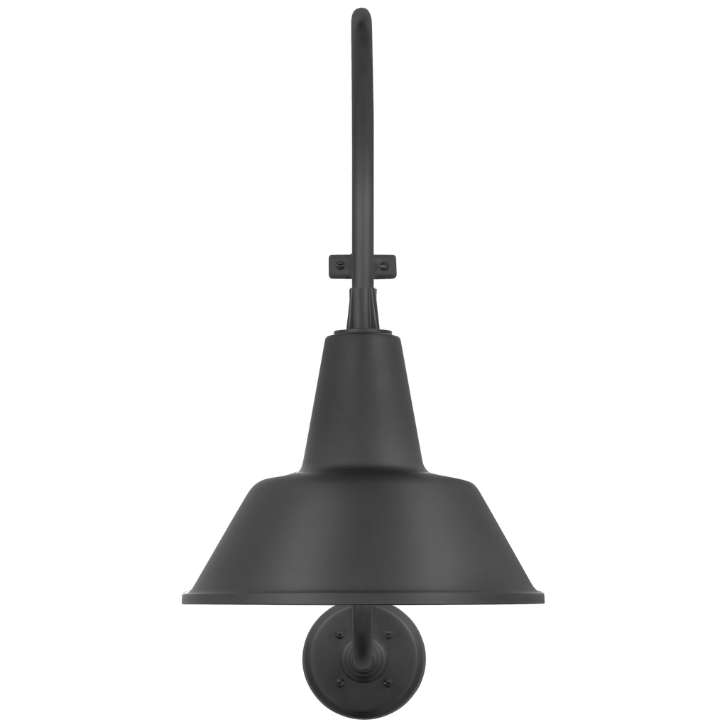 Academy 15" Larrabee Barn Light | Matte Black | 12.5 | 12.5" Matte Black Bowers Shade