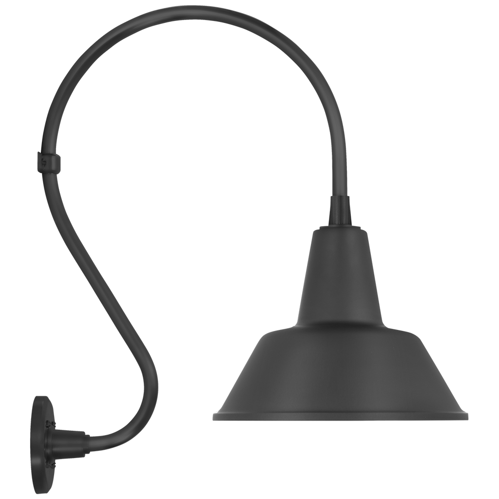 Academy 15" Larrabee Barn Light | Matte Black | 12.5 | 12.5" Matte Black Bowers Shade