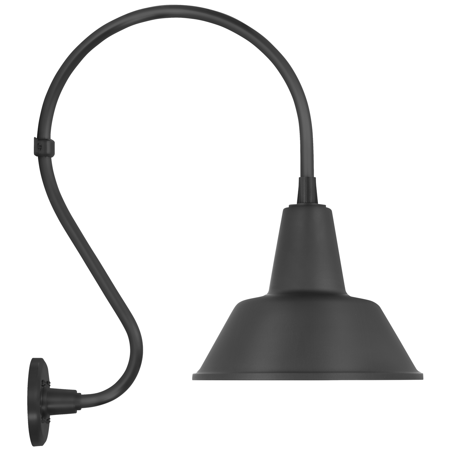 Academy 15" Larrabee Barn Light | Matte Black | 12.5 | 12.5" Matte Black Bowers Shade