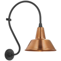 Academy 15" Larrabee Barn Light | Matte Black | 12.5 | 12.5" Soft Copper Bowers Shade
