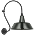 Academy 15" Larrabee Barn Light | Matte Black | 16 | 16" Green Bowers Shade