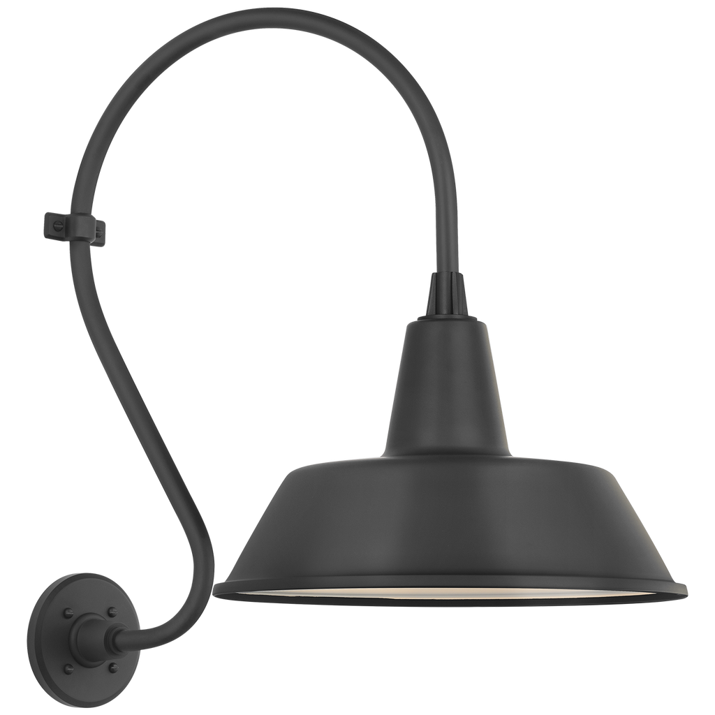 Academy 15" Larrabee Barn Light | Matte Black | 16 | 16" Matte Black Bowers Shade