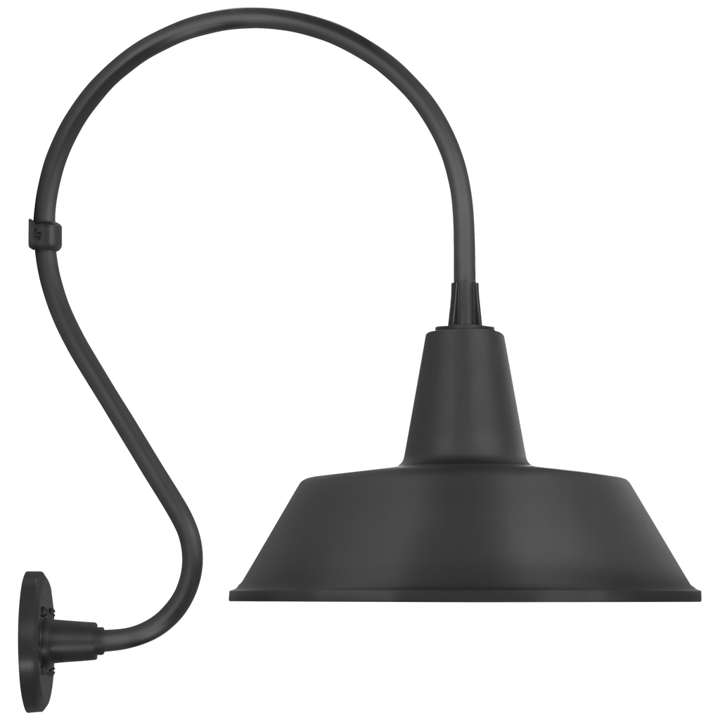 Academy 15" Larrabee Barn Light | Matte Black | 16 | 16" Matte Black Bowers Shade