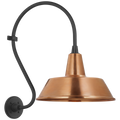 Academy 15" Larrabee Barn Light | Matte Black | 16 | 16" Soft Copper Bowers Shade