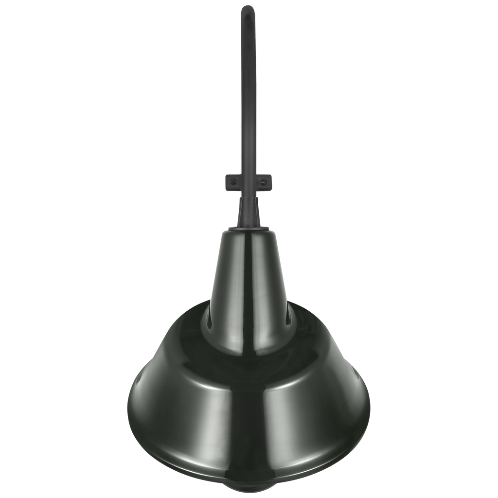 Academy 15" Larrabee Barn Light | Matte Black | 12.5 | 12.5" Green Tilted Bowers Shade