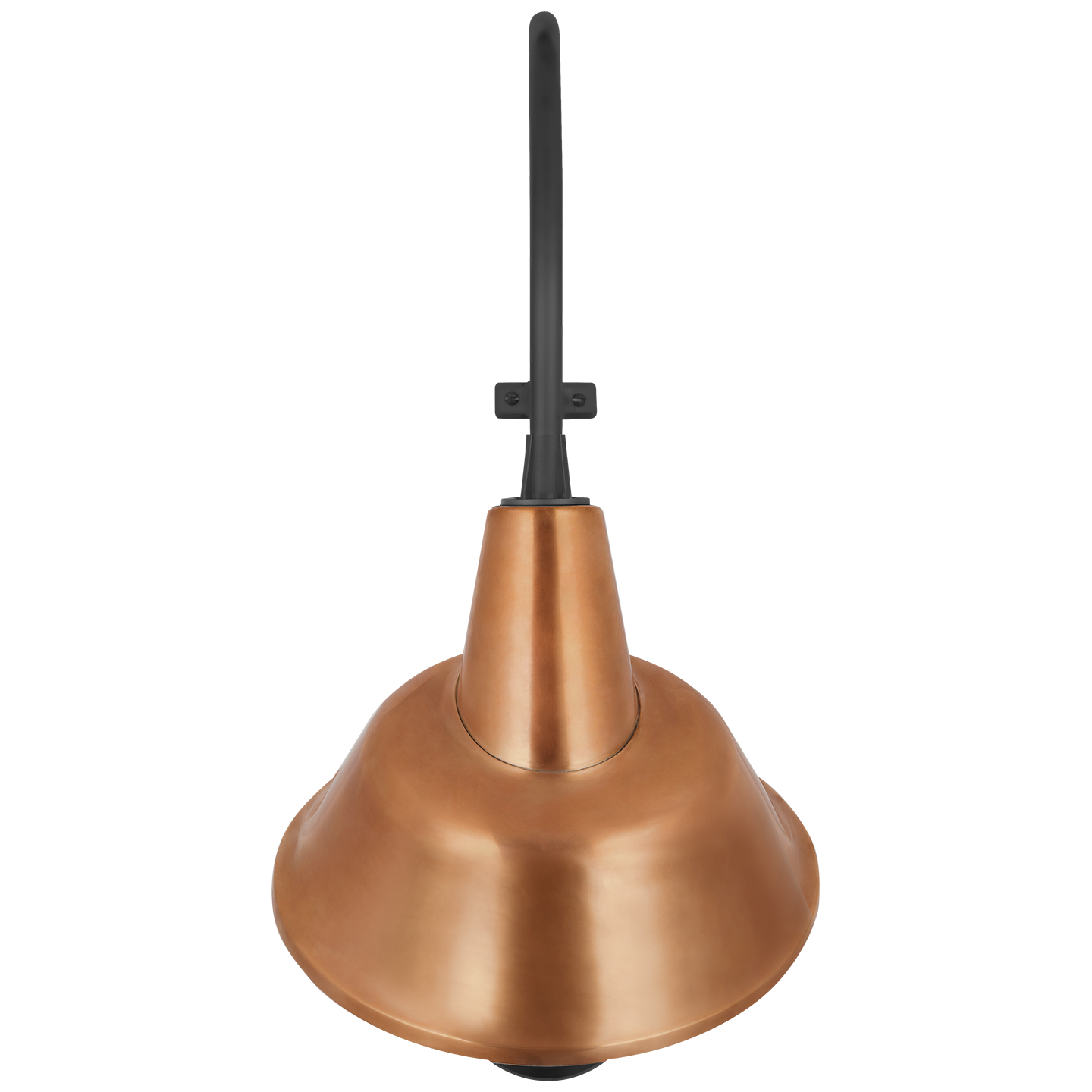 Academy 15" Larrabee Barn Light | Matte Black | 12.5 | 12.5" Soft Copper Tilted Bowers Shade