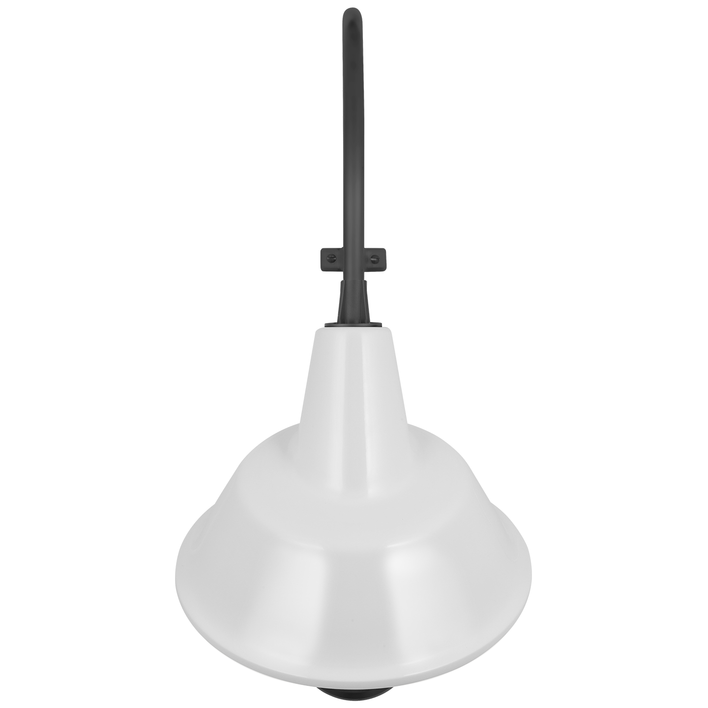 Academy 15" Larrabee Barn Light | Matte Black | 12.5 | 12.5" White Tilted Bowers Shade