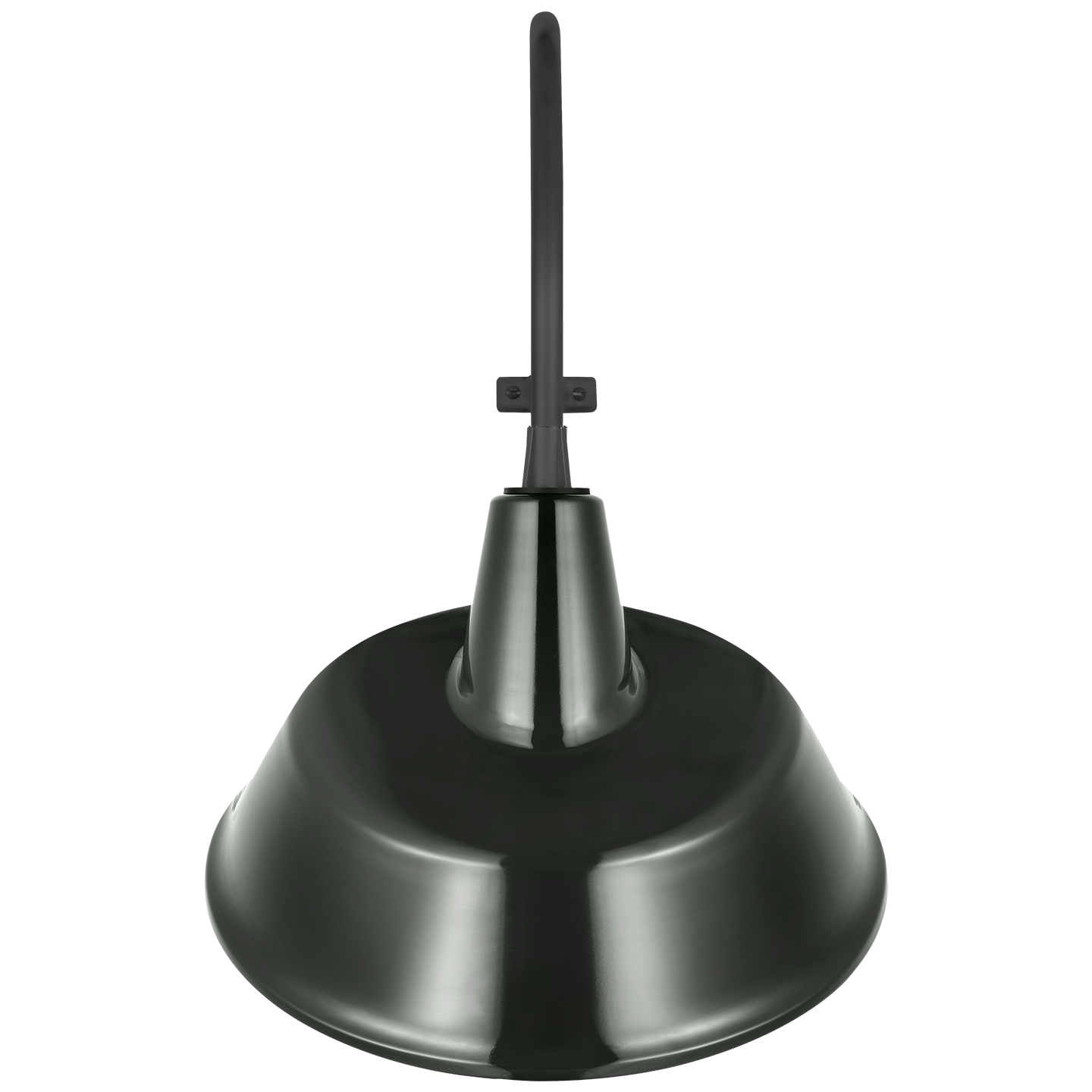 Academy 15" Larrabee Barn Light | Matte Black | 16 | 16" Green Tilted Bowers Shade