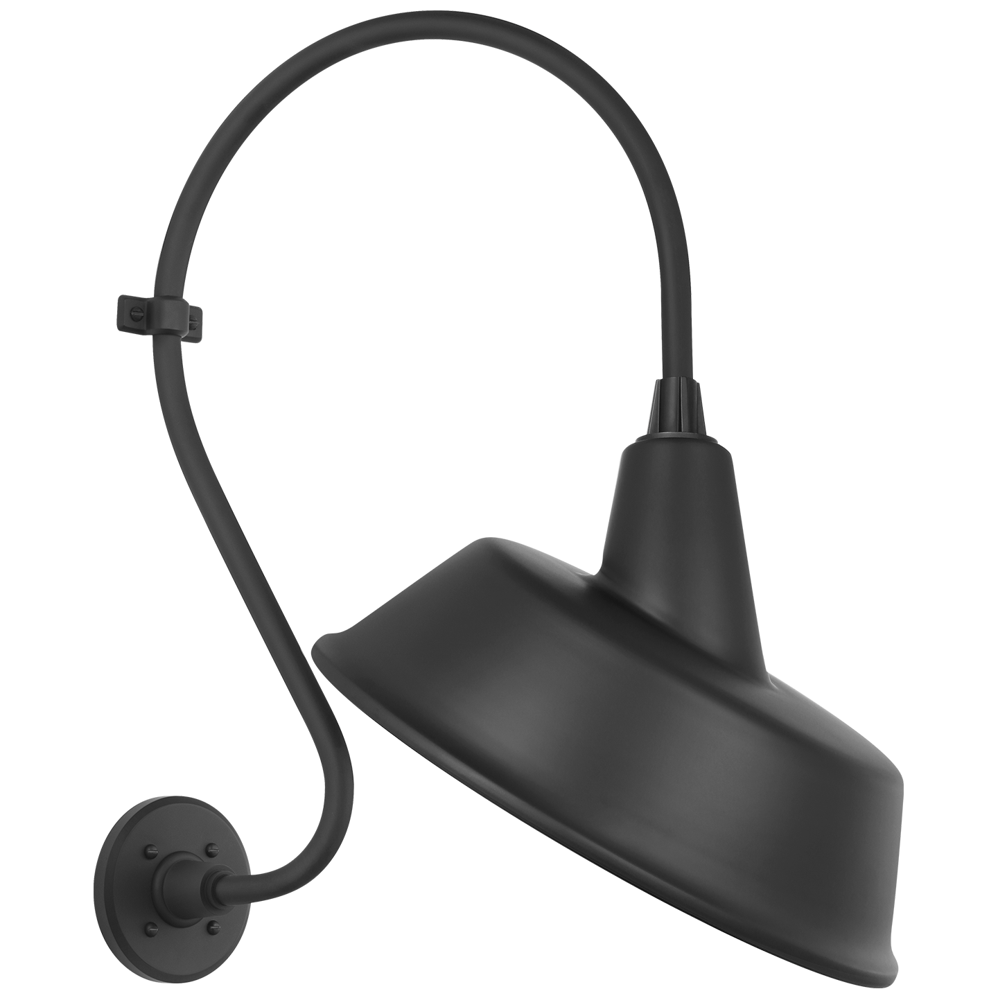 Academy 15" Larrabee Barn Light | Matte Black | 16 | 16" Matte Black Tilted Bowers Shade
