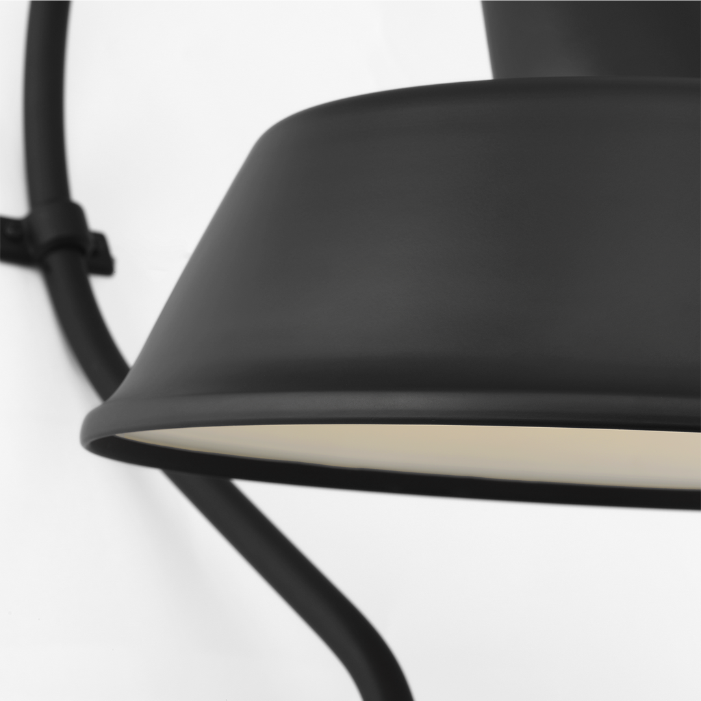 Academy 15" Larrabee Barn Light | Matte Black | 16 | 16" Matte Black Tilted Bowers Shade