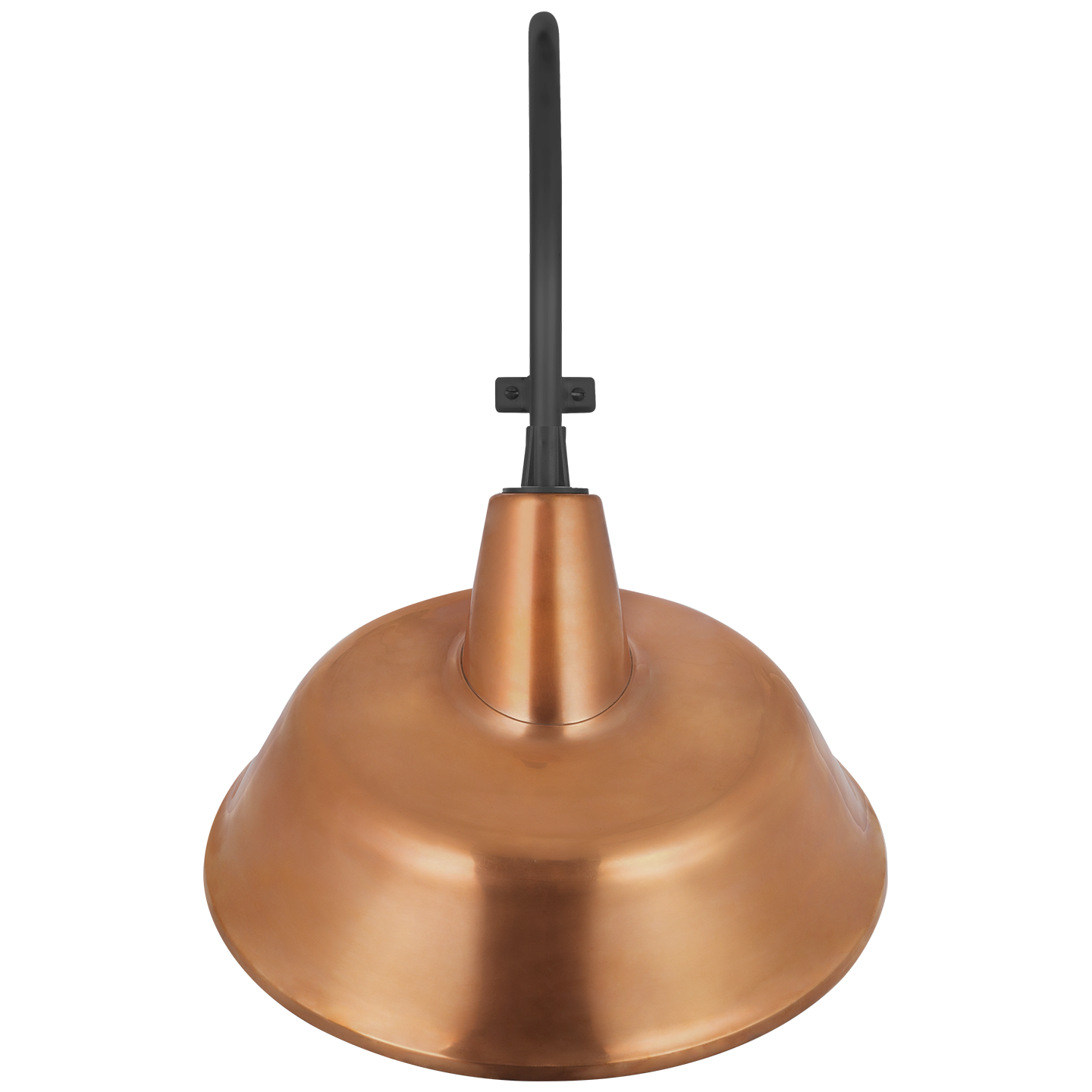 Academy 15" Larrabee Barn Light | Matte Black | 16 | 16" Soft Copper Tilted Bowers Shade