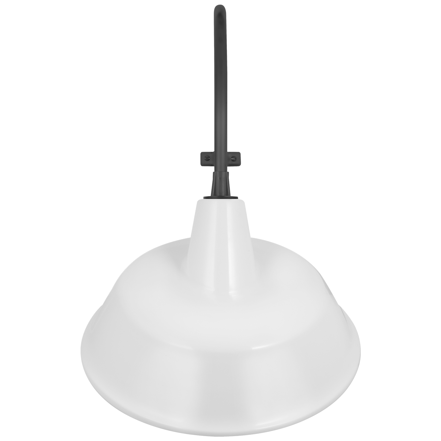 Academy 15" Larrabee Barn Light | Matte Black | 16 | 16" White Tilted Bowers Shade