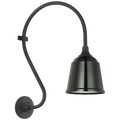 Academy 15" Larrabee Barn Light | Matte Black | 8 | 8" Green Rockhouse Shade