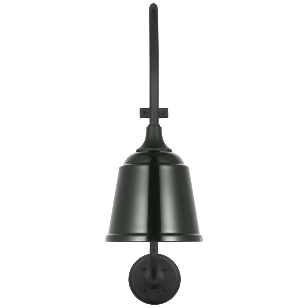Academy 15" Larrabee Barn Light | Matte Black | 8 | 8" Green Rockhouse Shade