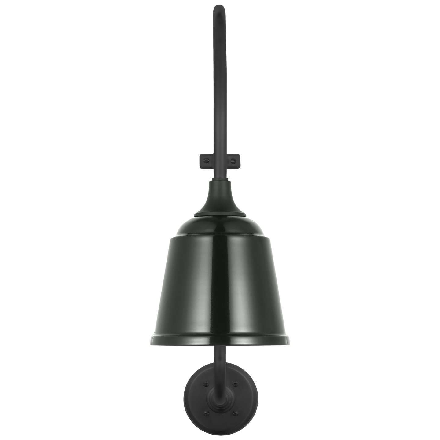 Academy 15" Larrabee Barn Light | Matte Black | 8 | 8" Green Rockhouse Shade