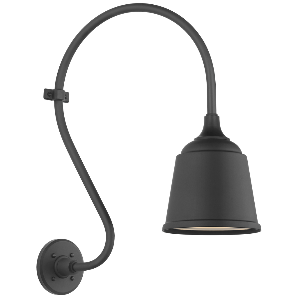 Academy 15" Larrabee Barn Light | Matte Black | 8 | 8" Matte Black Rockhouse Shade