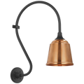 Academy 15" Larrabee Barn Light | Matte Black | 8 | 8" Soft Copper Rockhouse Shade