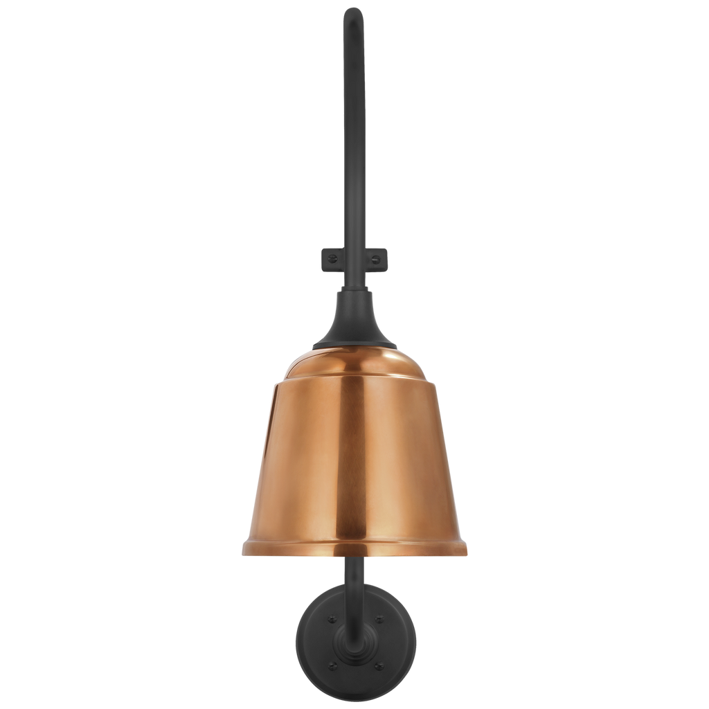 Academy 15" Larrabee Barn Light | Matte Black | 8 | 8" Soft Copper Rockhouse Shade