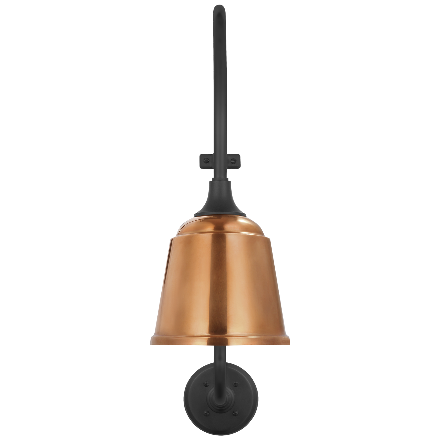 Academy 15" Larrabee Barn Light | Matte Black | 8 | 8" Soft Copper Rockhouse Shade
