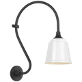 Academy 15" Larrabee Barn Light | Matte Black | 8 | 8" White Rockhouse Shade