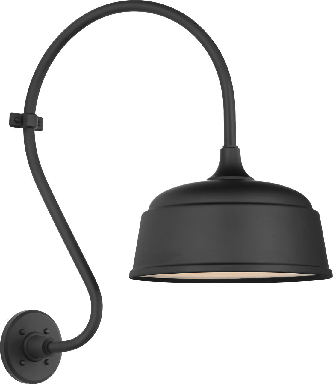 Academy 15" Larrabee Barn Light | Matte Black | 12.5 | 12.5" Matte Black Rockhouse Shade