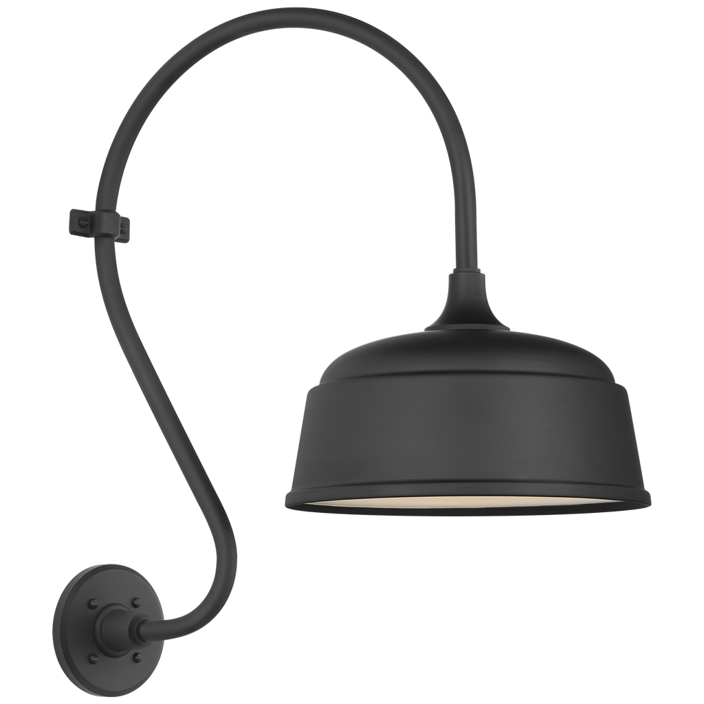 Academy 15" Larrabee Barn Light | Matte Black | 12.5 | 12.5" Matte Black Rockhouse Shade