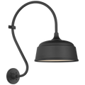 Academy 15" Larrabee Barn Light | Matte Black | 12.5 | 12.5" Matte Black Rockhouse Shade