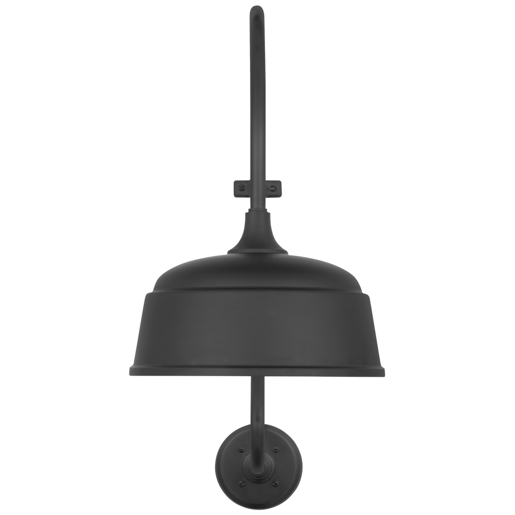 Academy 15" Larrabee Barn Light | Matte Black | 12.5 | 12.5" Matte Black Rockhouse Shade