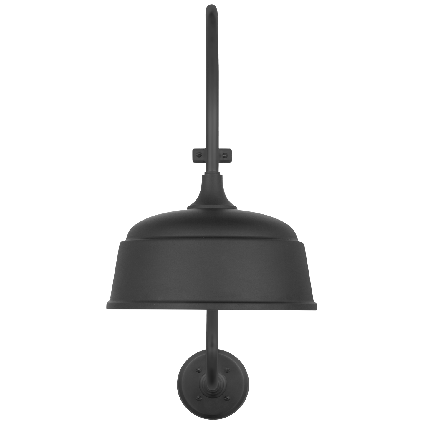 Academy 15" Larrabee Barn Light | Matte Black | 12.5 | 12.5" Matte Black Rockhouse Shade