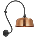 Academy 15" Larrabee Barn Light | Matte Black | 12.5 | 12.5" Soft Copper Rockhouse Shade
