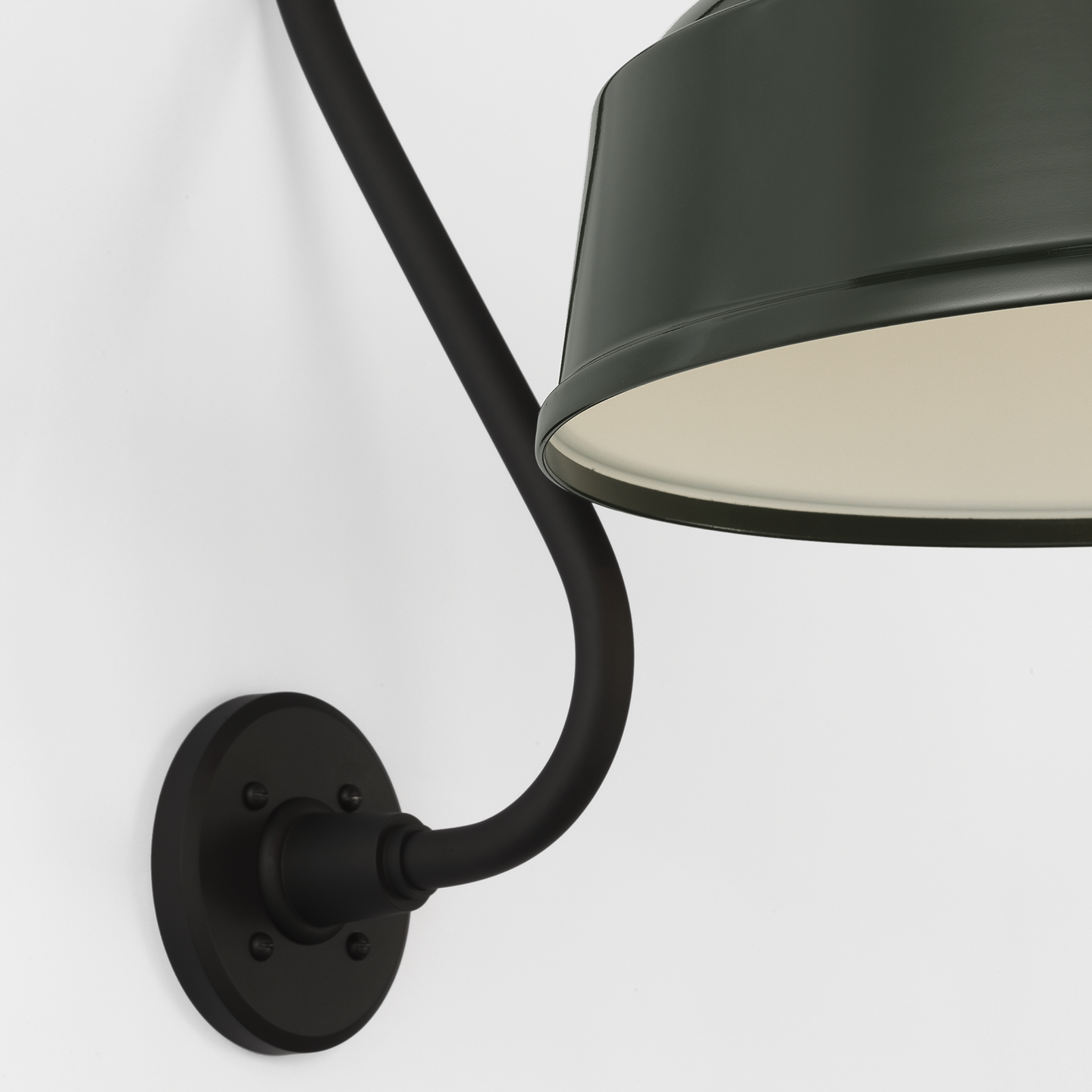 Academy 15" Larrabee Barn Light | Matte Black | 16 | 16" Green Rockhouse Shade