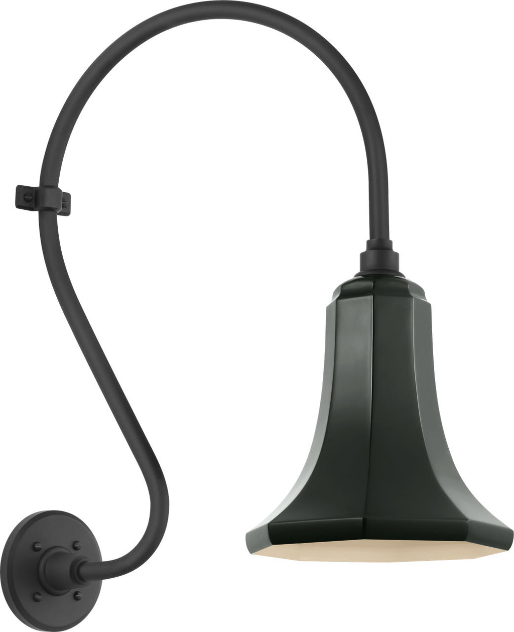 Academy 15" Larrabee Barn Light | Matte Black | 9.25 | 9.25" Green Savannah Shade