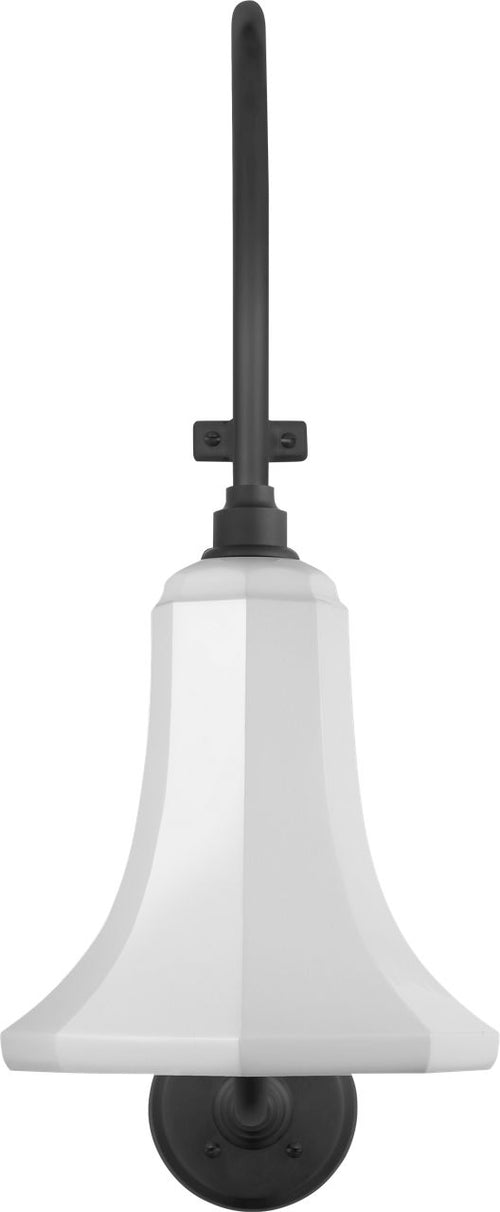 Academy 15" Larrabee Barn Light | Matte Black | 9.25 | 9.25" White Savannah Shade