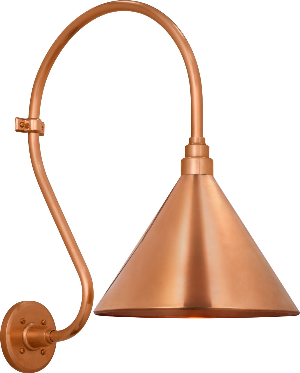 Academy 15" Larrabee Barn Light | Soft Copper | 12.5 | 12.5" Soft Copper Conical Savannah Shade