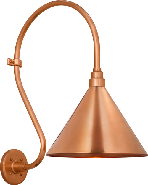 Academy 15" Larrabee Barn Light | Soft Copper | 12.5 | 12.5" Soft Copper Conical Savannah Shade