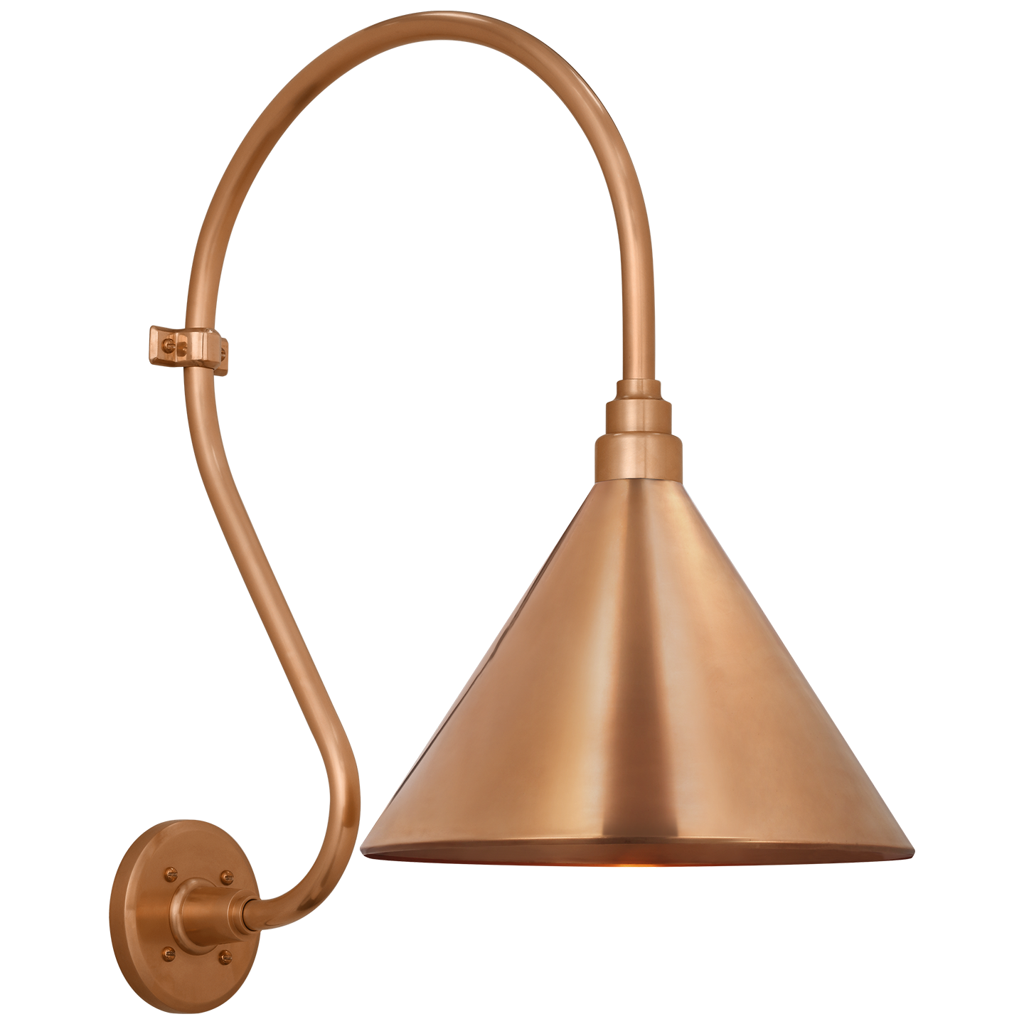 Academy 15" Larrabee Barn Light | Soft Copper | 12.5 | 12.5" Soft Copper Conical Savannah Shade