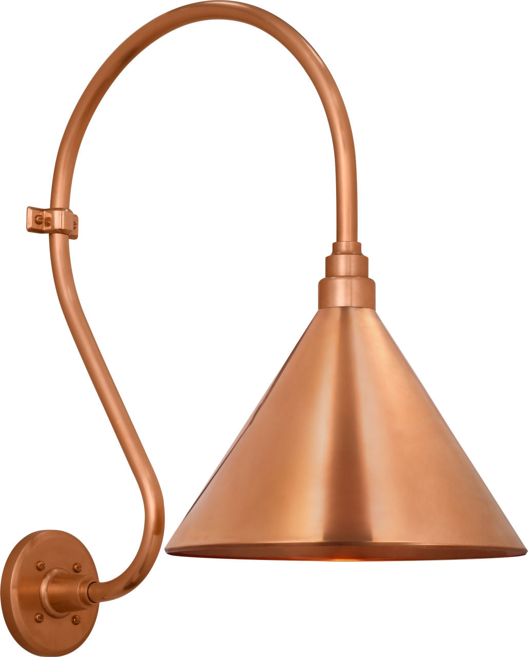 Academy 15" Larrabee Barn Light | Soft Copper | 12.5 | 12.5" Soft Copper Conical Savannah Shade