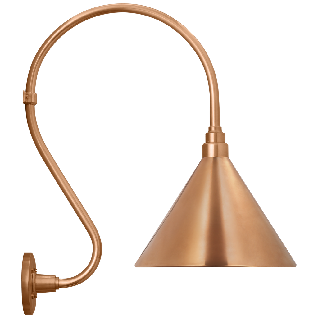 Academy 15" Larrabee Barn Light | Soft Copper | 12.5 | 12.5" Soft Copper Conical Savannah Shade