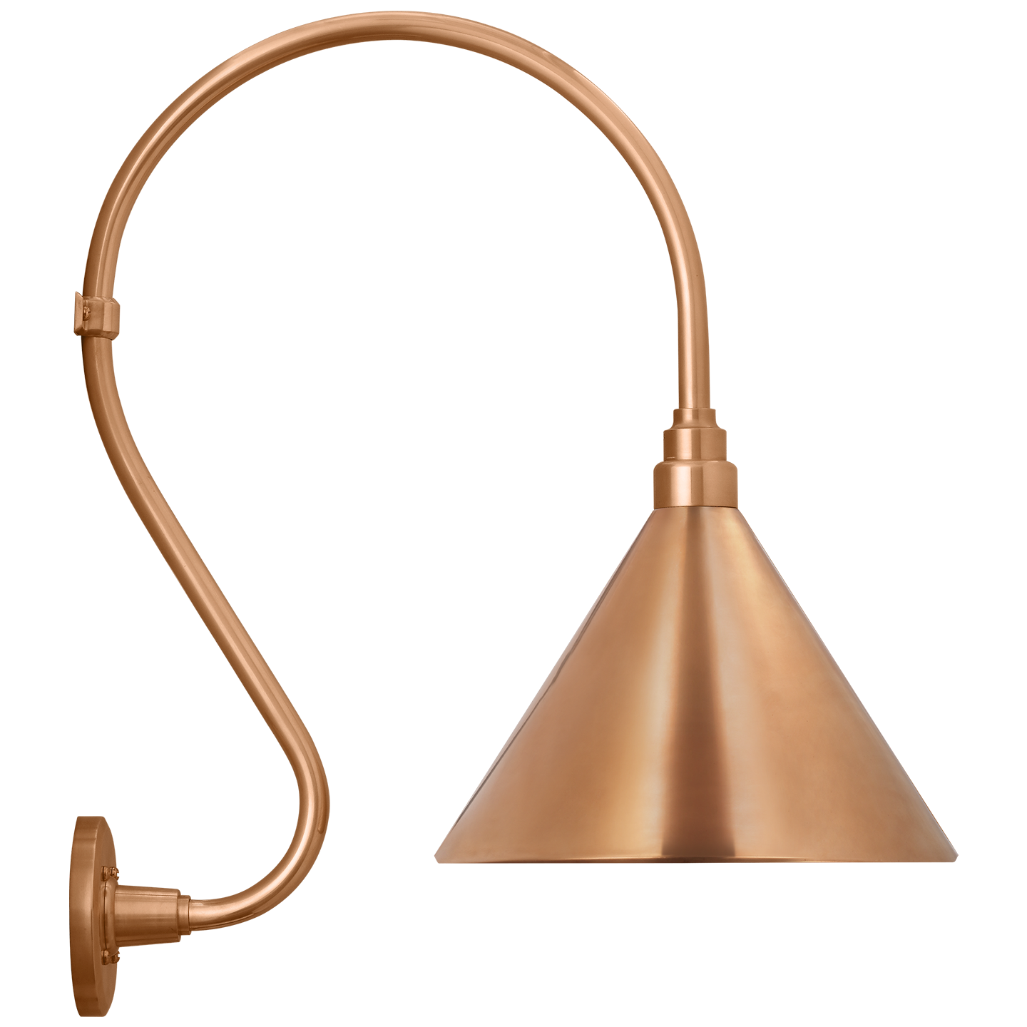 Academy 15" Larrabee Barn Light | Soft Copper | 12.5 | 12.5" Soft Copper Conical Savannah Shade