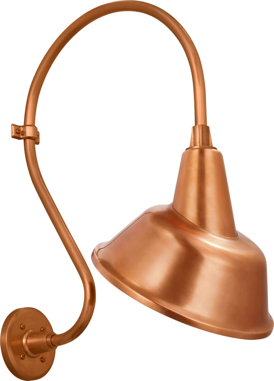 Academy 15" Larrabee Barn Light | Soft Copper | 12.5 | 12.5" Soft Copper Tilted Bowers Shade