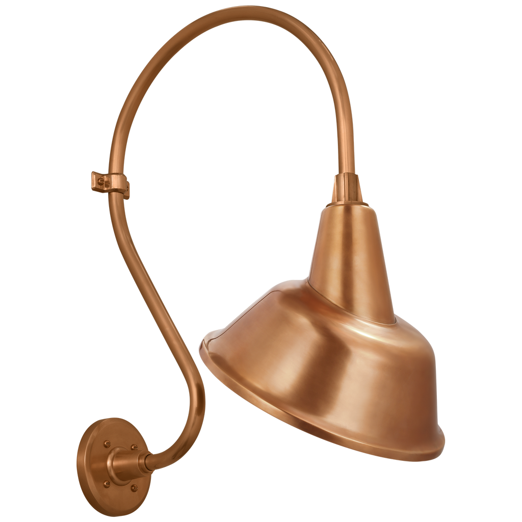 Academy 15" Larrabee Barn Light | Soft Copper | 12.5 | 12.5" Soft Copper Tilted Bowers Shade