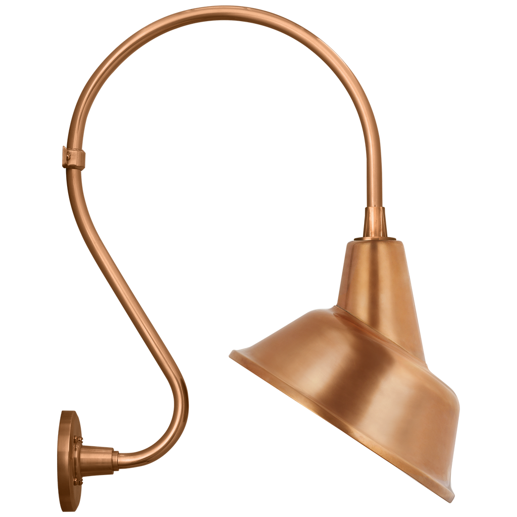 Academy 15" Larrabee Barn Light | Soft Copper | 12.5 | 12.5" Soft Copper Tilted Bowers Shade