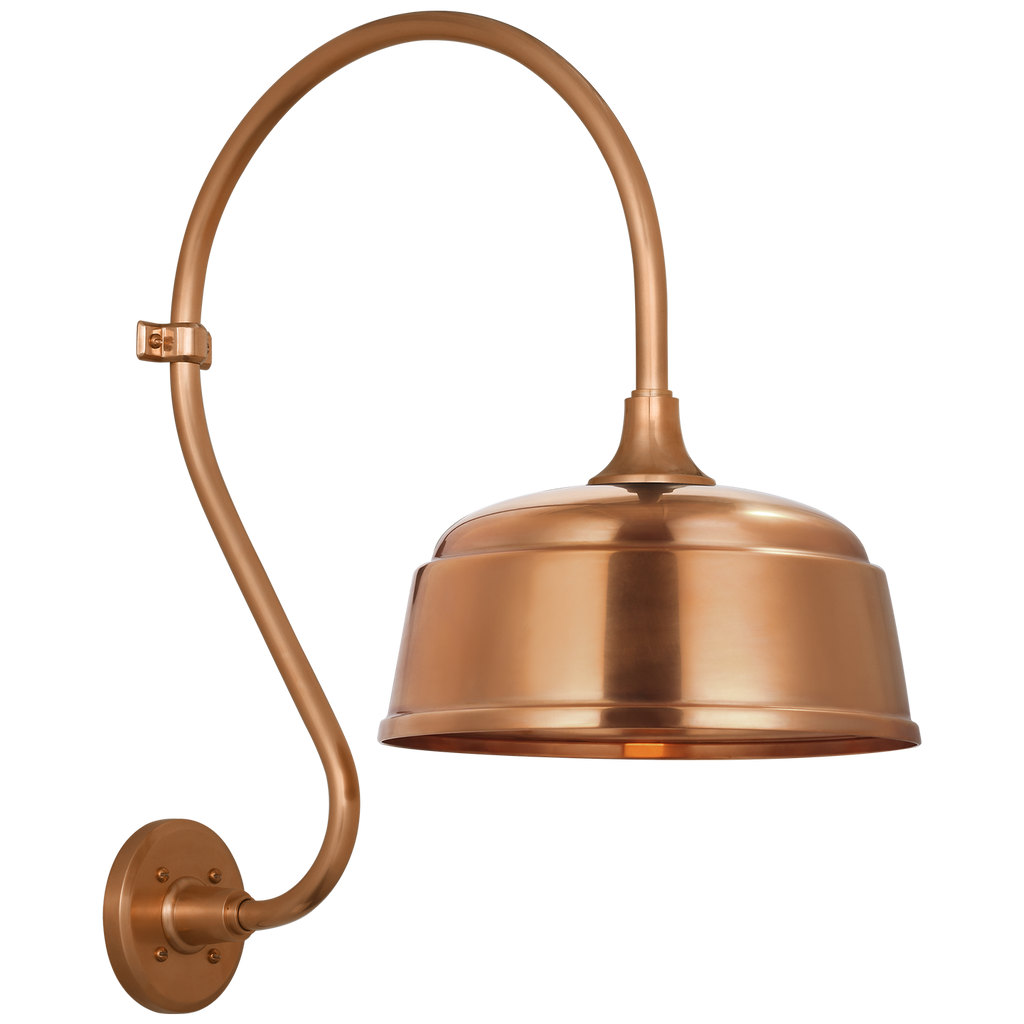 Academy 15" Larrabee Barn Light | Soft Copper | 12.5 | 12.5" Soft Copper Rockhouse Shade