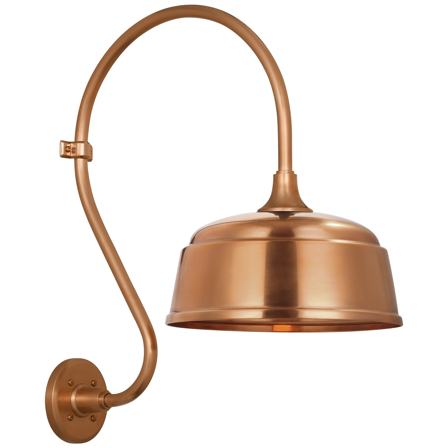 Academy 15" Larrabee Barn Light | Soft Copper | 12.5 | 12.5" Soft Copper Rockhouse Shade