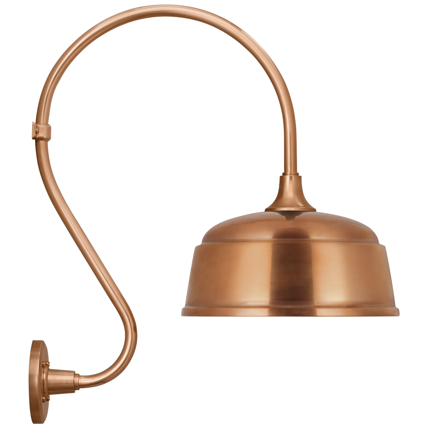 Academy 15" Larrabee Barn Light | Soft Copper | 12.5 | 12.5" Soft Copper Rockhouse Shade