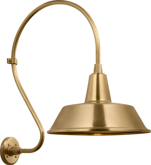 Academy 18" Larrabee Barn Light | Hand-Rubbed Antique Brass | 16 | 16" Hand-Rubbed Antique Brass Bowers Shade